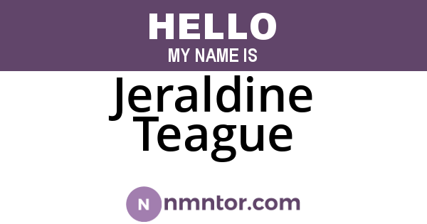 Jeraldine Teague