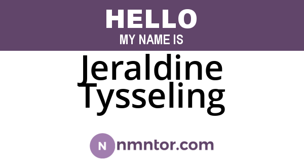 Jeraldine Tysseling