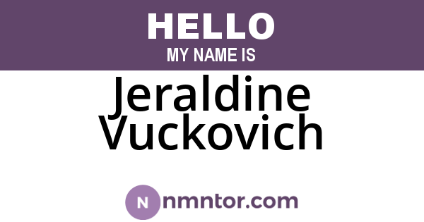 Jeraldine Vuckovich