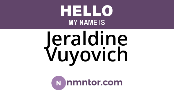 Jeraldine Vuyovich