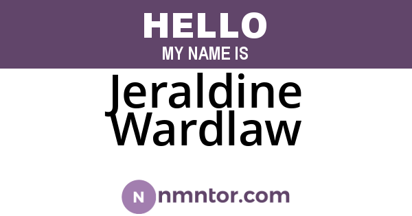 Jeraldine Wardlaw