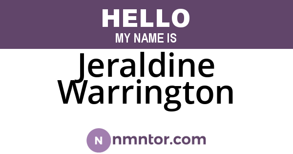 Jeraldine Warrington
