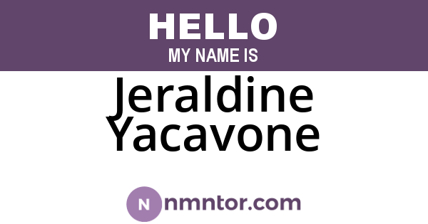 Jeraldine Yacavone