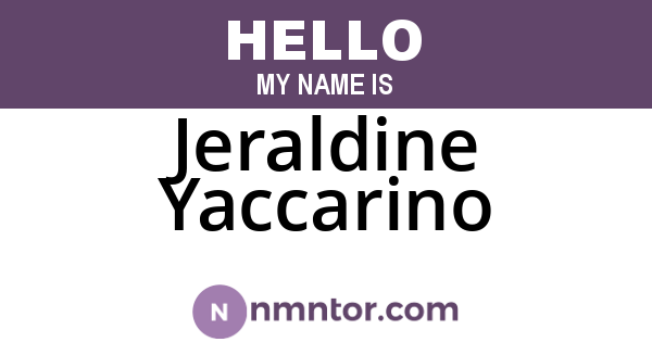 Jeraldine Yaccarino