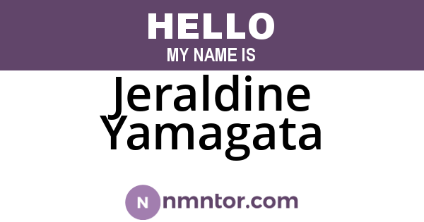 Jeraldine Yamagata