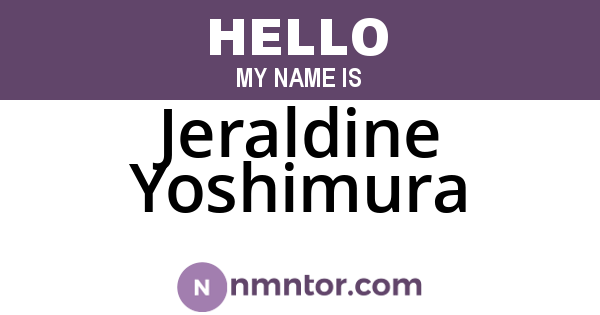 Jeraldine Yoshimura