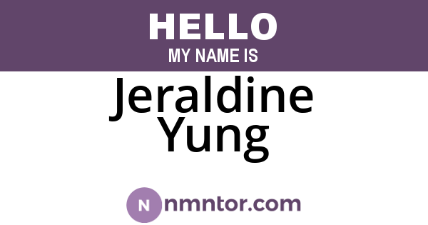 Jeraldine Yung