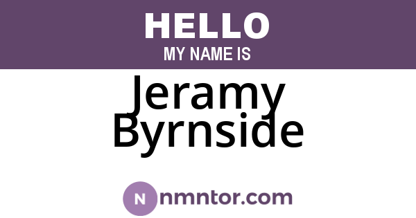 Jeramy Byrnside