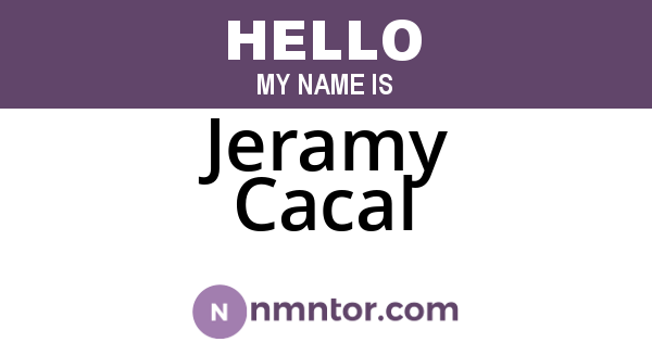 Jeramy Cacal