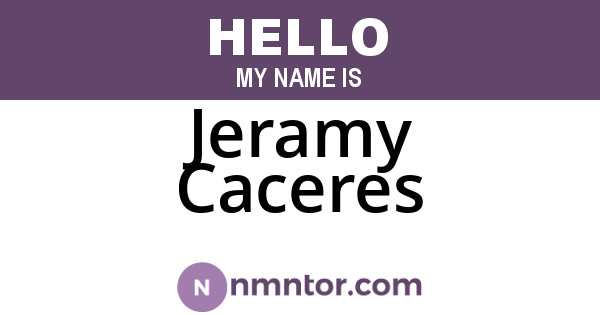 Jeramy Caceres