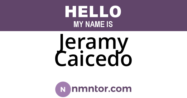 Jeramy Caicedo