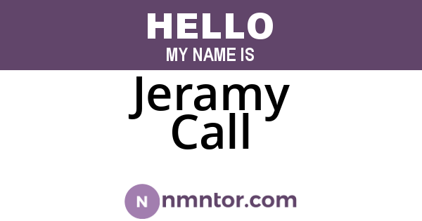 Jeramy Call