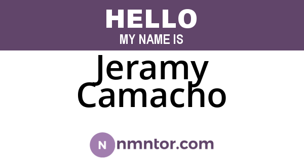 Jeramy Camacho
