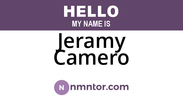 Jeramy Camero