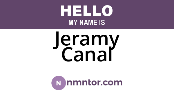 Jeramy Canal