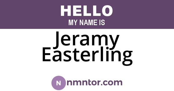 Jeramy Easterling
