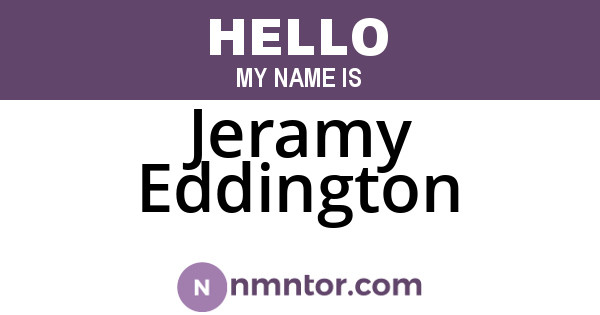 Jeramy Eddington