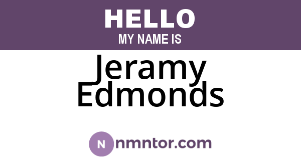 Jeramy Edmonds