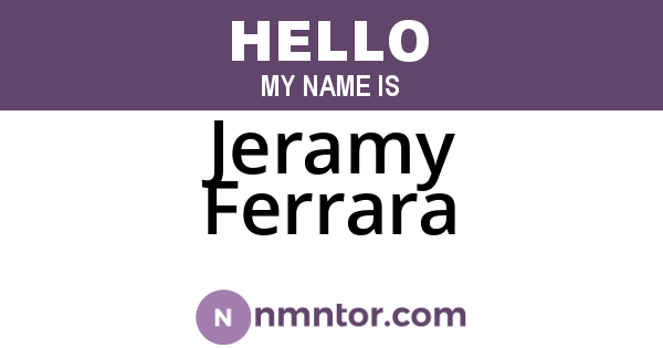 Jeramy Ferrara