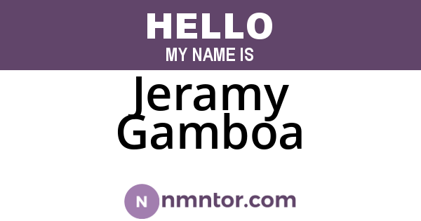 Jeramy Gamboa