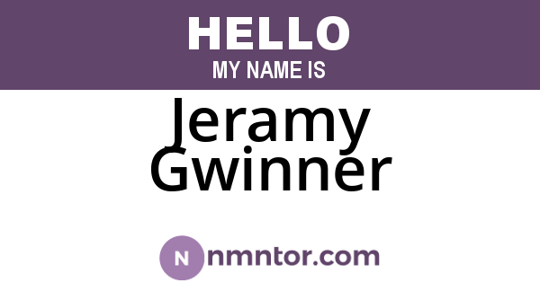 Jeramy Gwinner