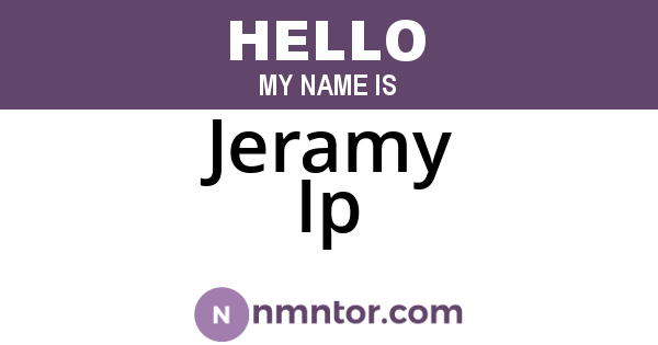 Jeramy Ip