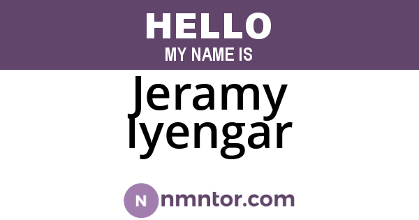 Jeramy Iyengar