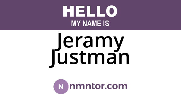 Jeramy Justman