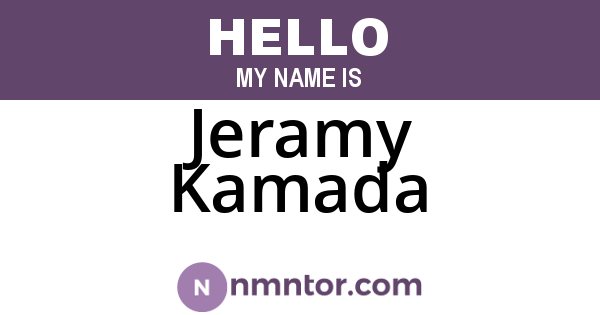 Jeramy Kamada