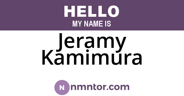 Jeramy Kamimura