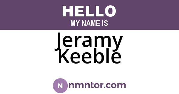 Jeramy Keeble