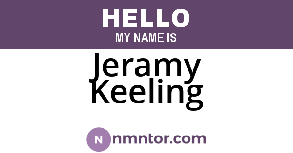 Jeramy Keeling