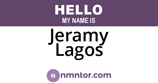 Jeramy Lagos