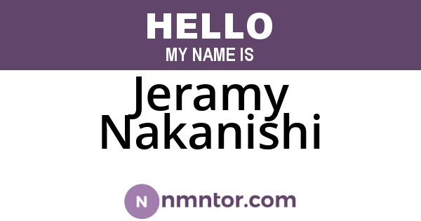 Jeramy Nakanishi