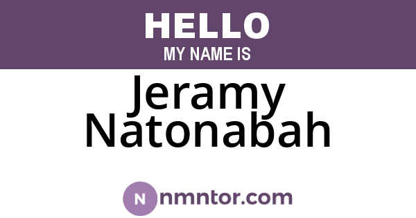 Jeramy Natonabah