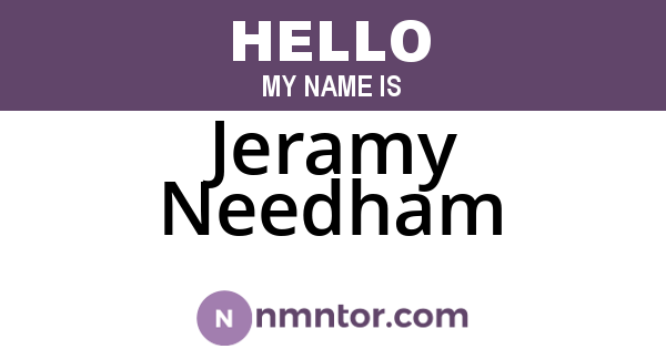 Jeramy Needham