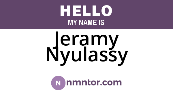 Jeramy Nyulassy