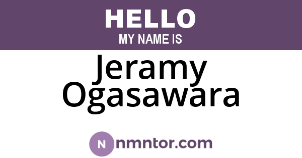 Jeramy Ogasawara