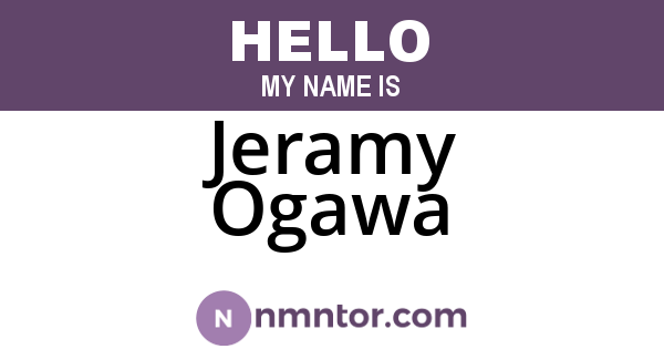 Jeramy Ogawa