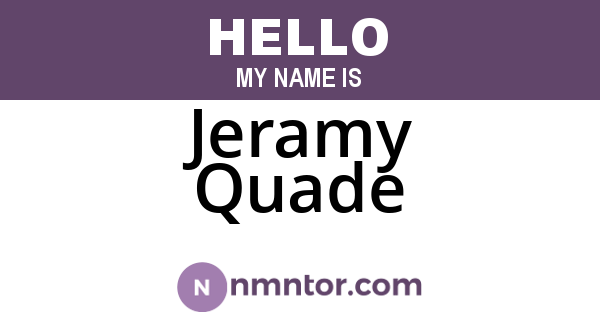 Jeramy Quade