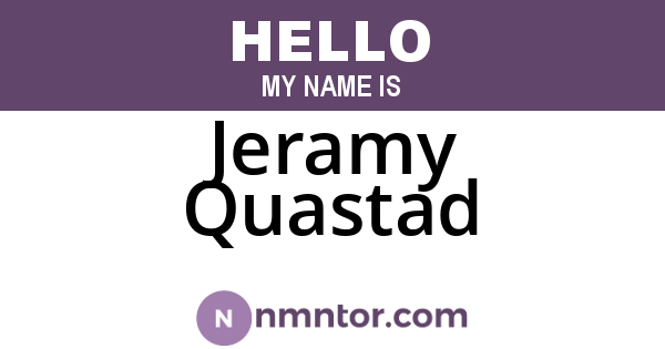 Jeramy Quastad