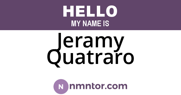 Jeramy Quatraro
