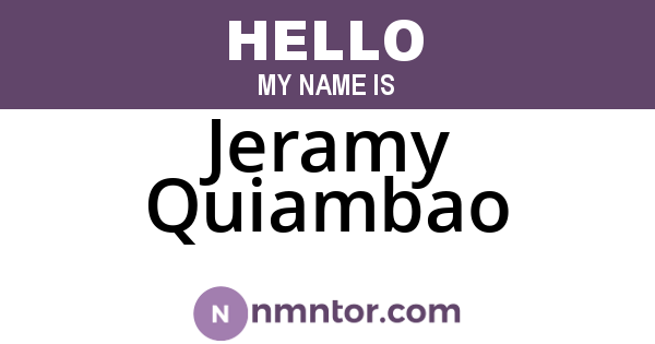 Jeramy Quiambao