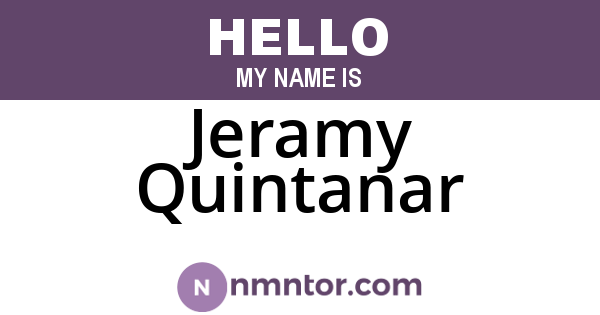 Jeramy Quintanar