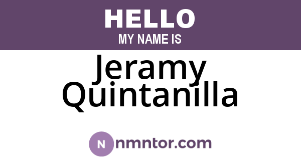 Jeramy Quintanilla