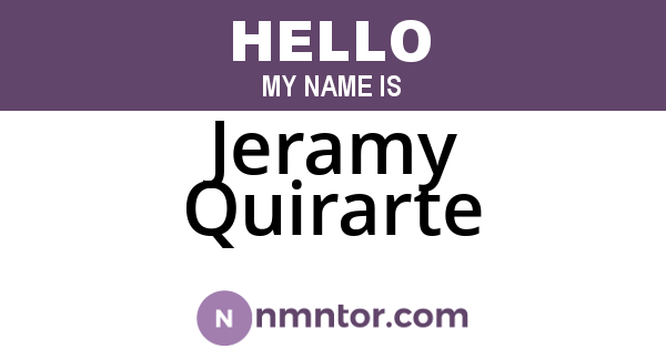 Jeramy Quirarte