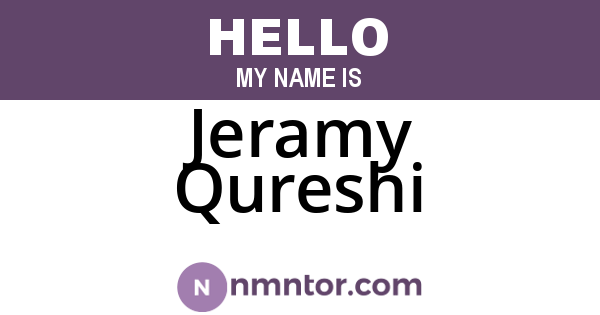 Jeramy Qureshi