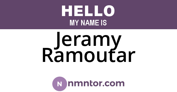 Jeramy Ramoutar
