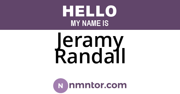 Jeramy Randall