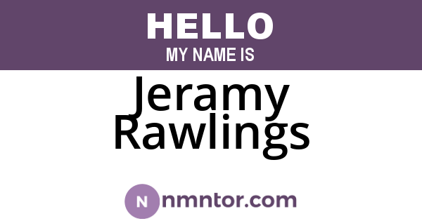 Jeramy Rawlings